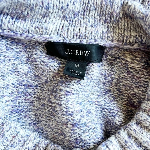 J. CREW NEW Puff Sleeve Crew Neck Sweater Size Medium in Lilac Ivory - Picture 14 of 15